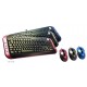 Pack clavier multimédia + souris filaire -  USB - MetalColor - "ELYPSE"