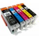 Lot de 5 cart. compatibles Canon - PG-550BK +CLI551 Noir + Cyan + Magenta + Jaune