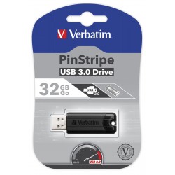 Clé USB PinStripe - V3 USB 3.0 - 32Gb - VERBATIM - 49317