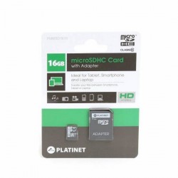 Pack 2 en 1 micro SD + Adapt SD - Class 10 - 8Gb - PLATINET