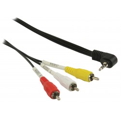 Cordon audio vidéo - Jack 3,5mm Mâle 3 contacts / 3 x RCA Mâle - 1,00m