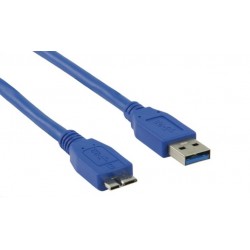 Cordon USB 3.0 SuperSpeed - type AM/AM - 1.80m