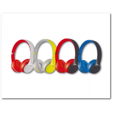 Casque stéréo sans fil Bluetooth - FB-0915 - Ass de couleurs - "PLATINET"