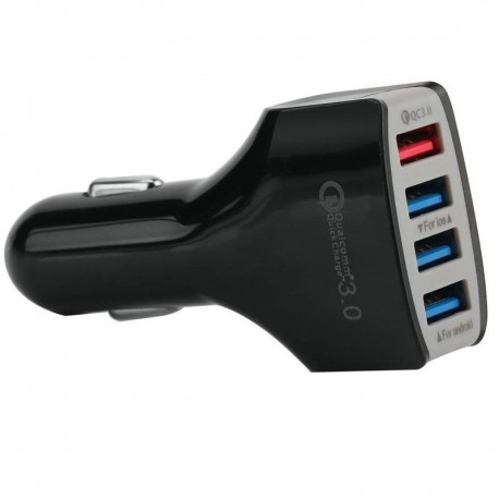 Chargeur USB allume cigare 7A -"Quick Charge 3.0" intelligent - 4 ports USB