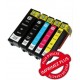 Pack 5 cart. compatibles Epson T33XL (Orange) - Noire/PhNoire/Cyan/Magenta/Jaune