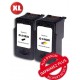 Pack 2 cartouches recyclées Canon - PG540XL + CLI-541XL - Noire + 3 couleurs