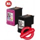 Pack 2 cartouches recyclées HP - N°56XL + N°57XL - Noire + Couleur