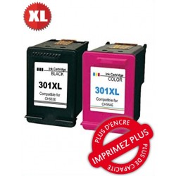 Pack 2 cartouches recyclées HP - N°56XL + N°57XL - Noire + Couleur