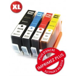 Pack 4 cartouches recyclées HP - 364XL - Noir//Cyan/Mag/Jaune