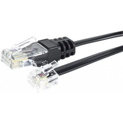 Cordon RJ11 4C Mâle - RJ45 8C Mâle - 5,00m