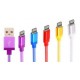 Cordon USB chargement/synchronisation /iPhone5/6 - iPad4&Mini - Led - 1.00m