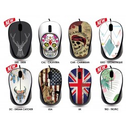 Mini souris optique filaire "VOGUE" 2 - USB - "ELYPSE"