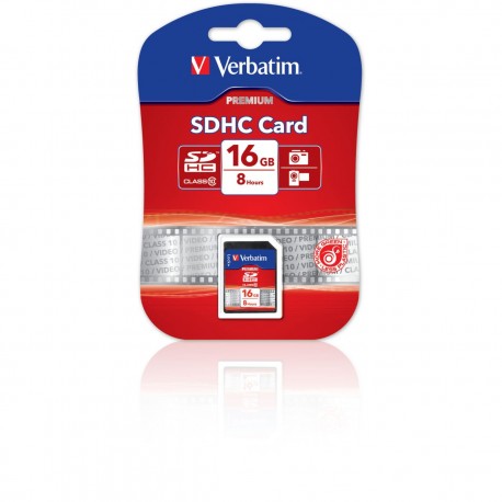 SD Secure Digital Card - Class 6 - VERBATIM - 16Go SDHC  43962