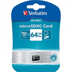 Micro Secure Digital Card SDHC - Class10 - VERBATIM - 64Go  - 44014
