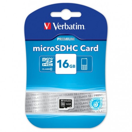 Micro Secure Digital Card SDHC - Class10 - VERBATIM - 16Go - 44010