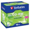 10 CD-RW 80min 700 Mb - "VERBATIM" - Coffret cristal  - 8/12x - 43148