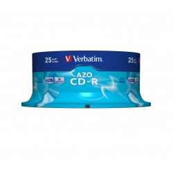 25 CD-R 80Min 700Mb - "VERBATIM" - SUPER AZO - Cake box - 52x - 43352               