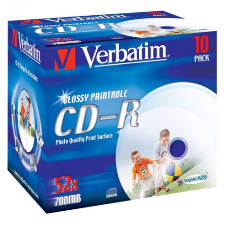 10 CD-R 80Min 700Mb - "VERBATIM" - SUPERAZO - VINYL - Coffret slim - 52x - 43426