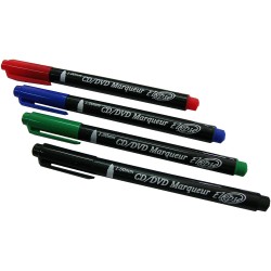 Lot de 2 stylos spécial écriture  "CD/DVD" - "ELYPSE" - couleurs assorties