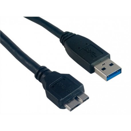 Cordon USB 3.0 type A Mâle/ Micro  USB A Mâle - 1.80m