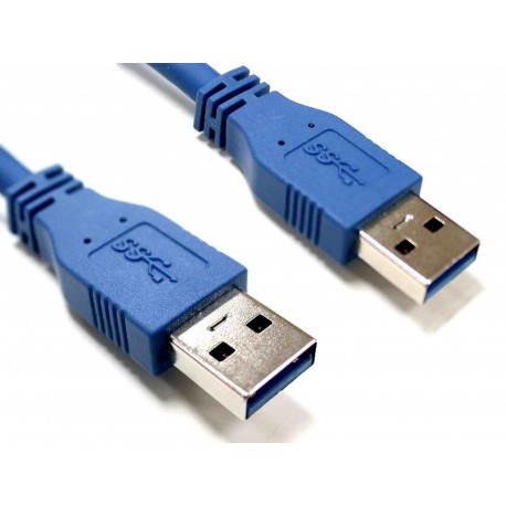 Cordon USB 3.0 SuperSpeed - type AM/AM - 1.80m