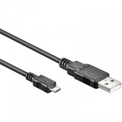 Cordon USB 2.0 type A Mâle/ Micro  USB B Mâle - 1.80m