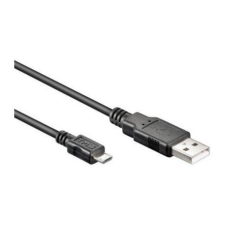 Cordon USB 2.0 type A Mâle/ Micro  USB B Mâle - 1.80m