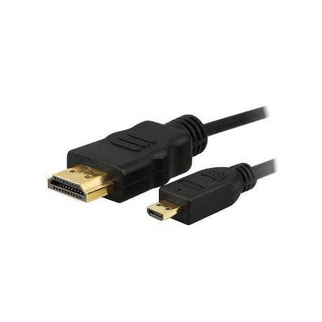 Cordon HDMI / Micro HDMI High Speed + Ethernet Mâle/Mâle - 1.50m