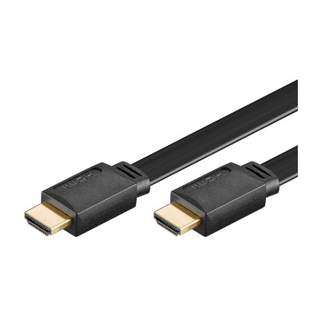 Cordon HDMI High Speed + Ethernet Mâle/Mâle - plat - 1,00m