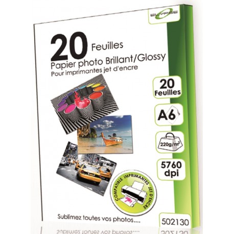 20 Feuilles Papier Photo brillant/Glossy 220g - A6 - "ELYPSE"