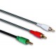 Cordon audio stéréo - Jack 3,5mm Mâle / 2 x RCA Mâle - 10,00m - Contacts OR