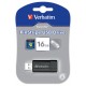 Stick USB PinStripe Black - "VERBATIM" - 16 Go - 49063