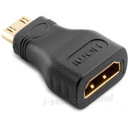 Adaptateur HDMI Femelle / Mini HDMI Mâle - contacts or