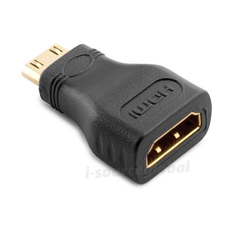 Adaptateur HDMI Femelle / Mini HDMI Mâle - contacts or
