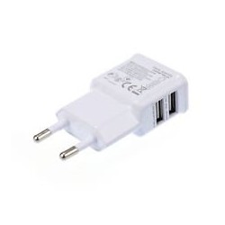 Chargeur USB secteur -  2 ports USB - 1 x 1A + 1 x 2.1A
